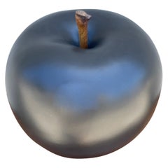 Large Black Apple Sculpture by Selma Calheira