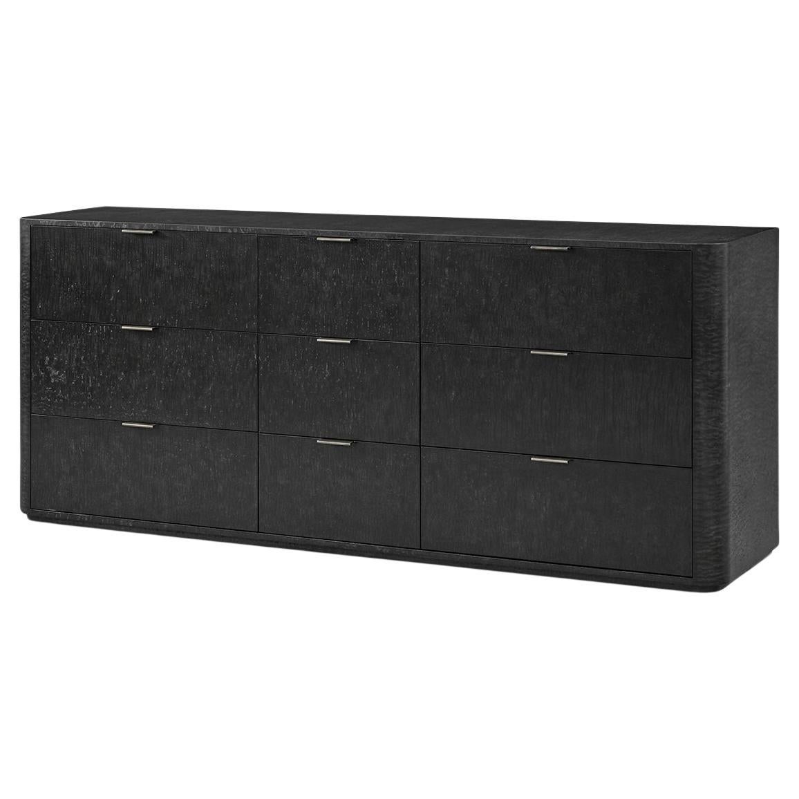 Large Black Art Deco Style Dresser