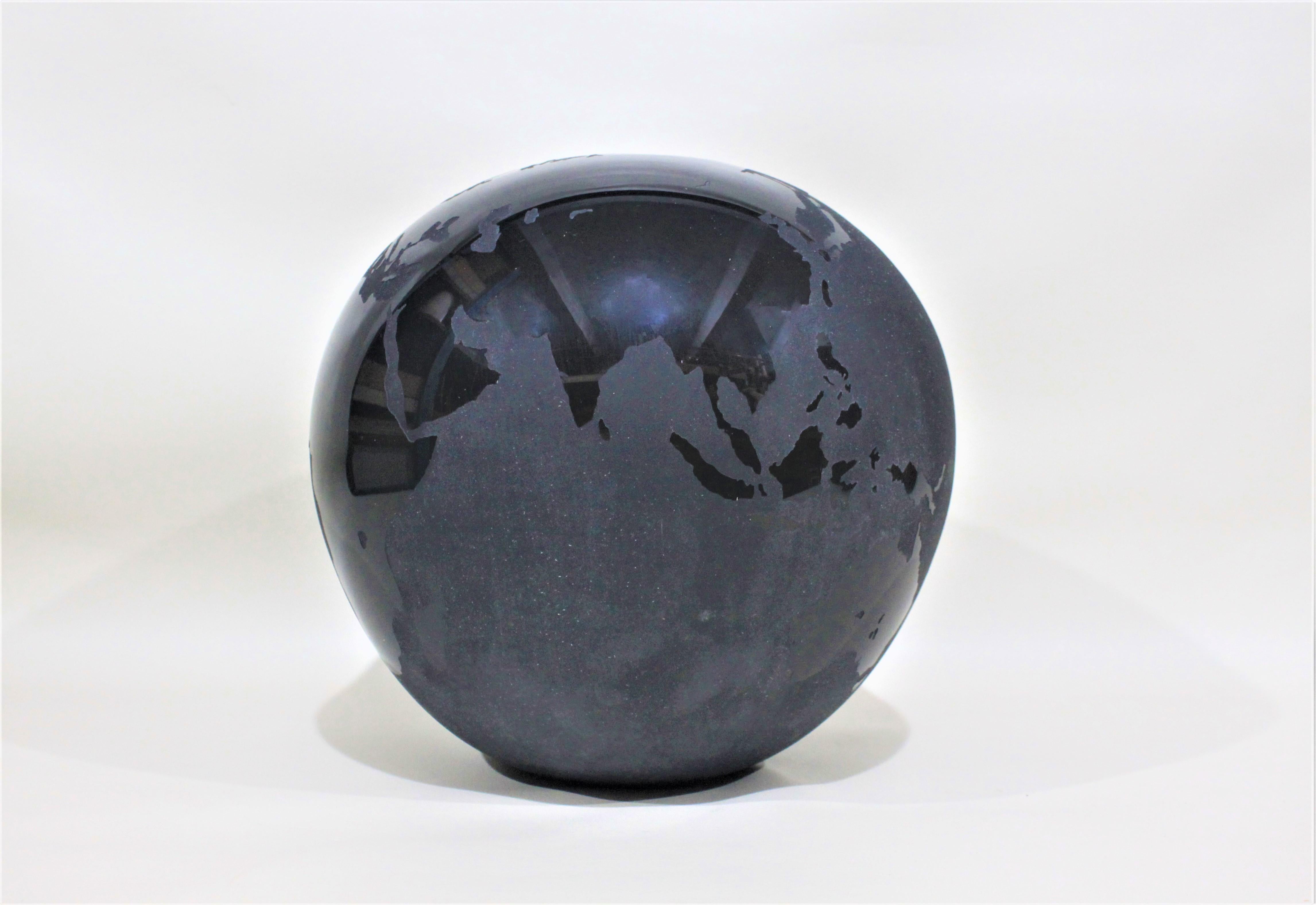 black globe vase