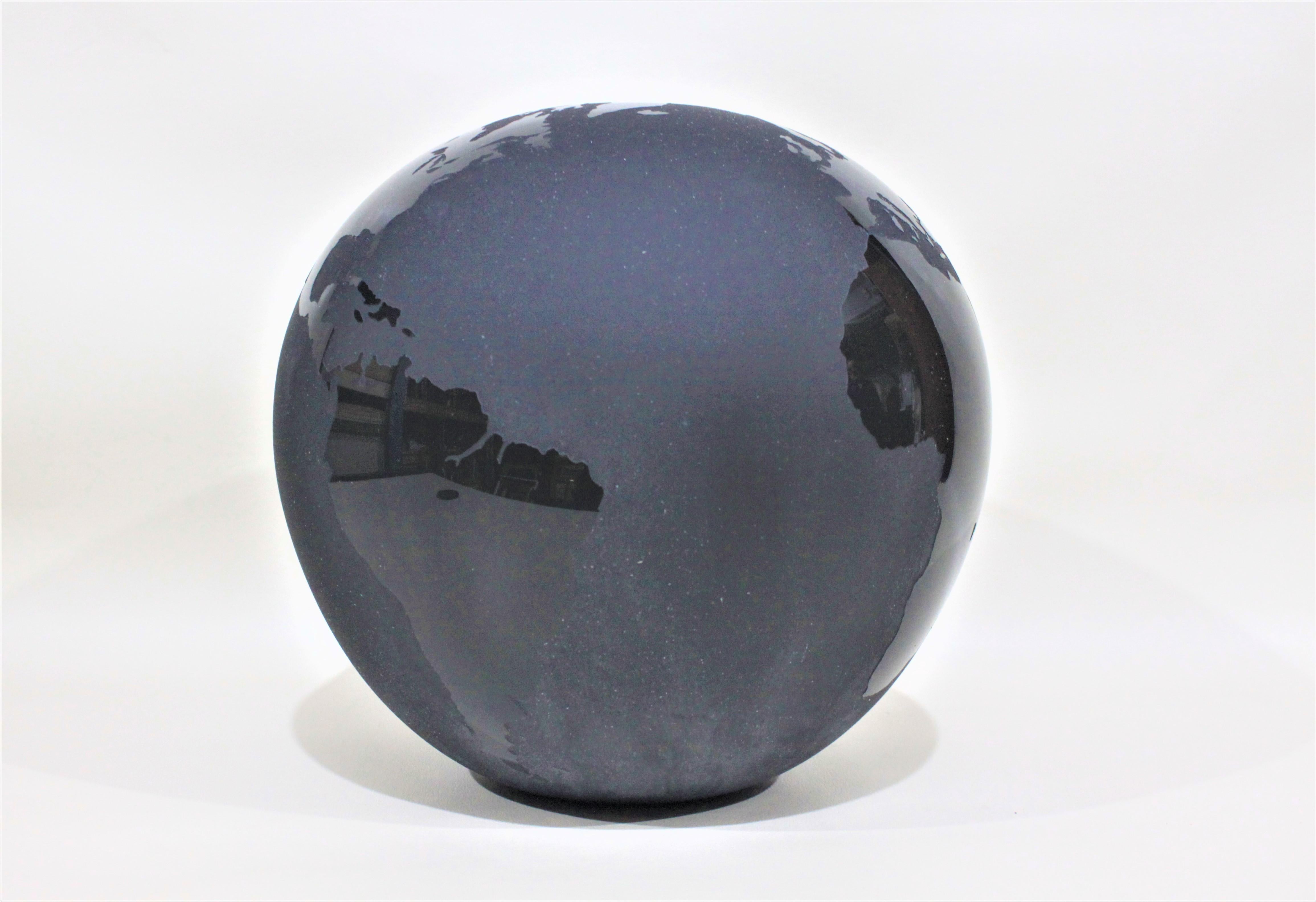 black globe vase