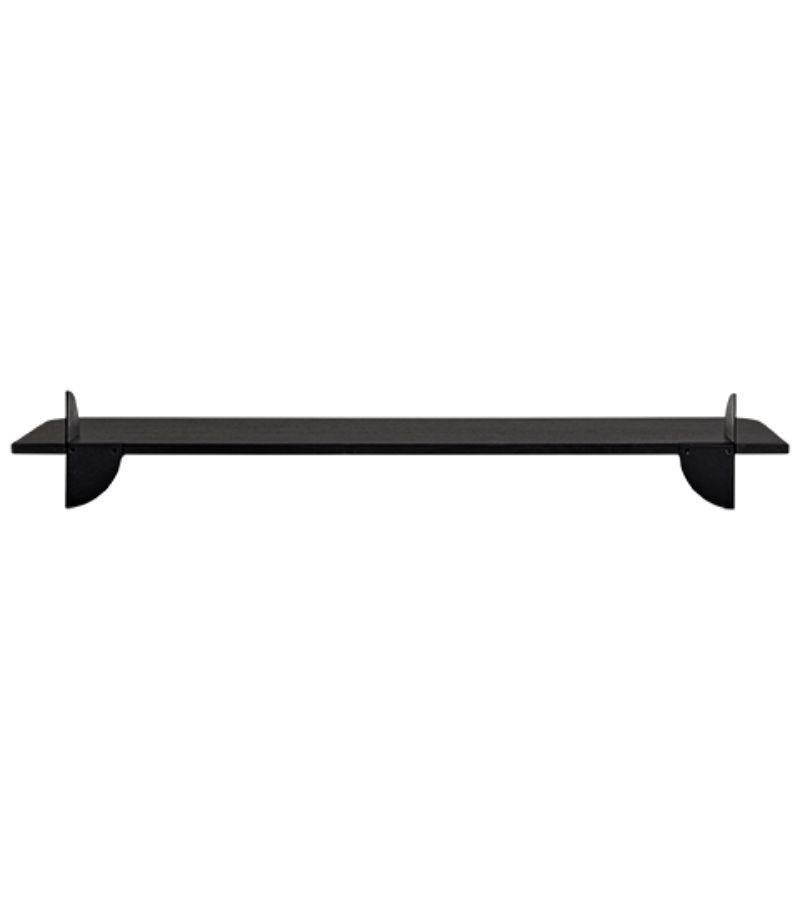 Large Black Ash and Steel Minimalist Shelf In New Condition For Sale In Geneve, CH