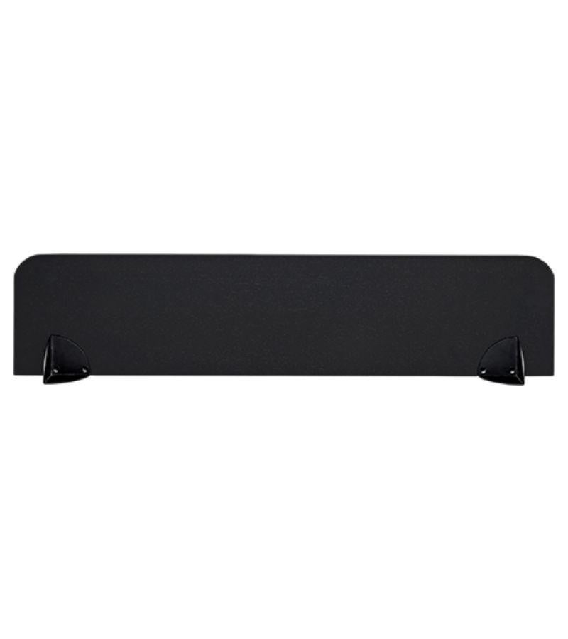 Contemporary Large Black Ash and Steel Minimalist Shelf For Sale