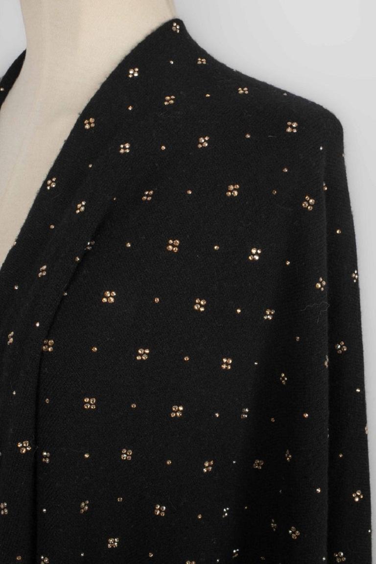Large Black Cashmere Shawl For Sale 2