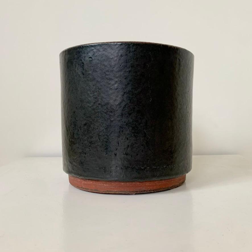 Émaillé Grande céramique noire de Rogier Vandeweghe pour Amphora, vers 1964, Belgique. en vente