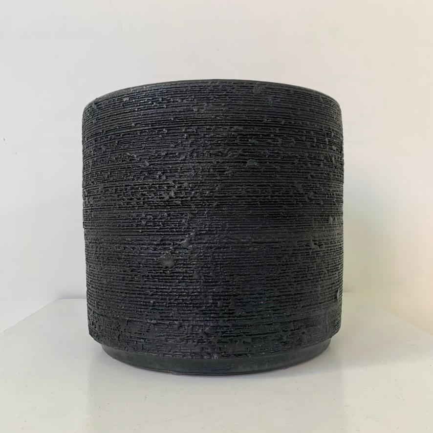 Émaillé Grande céramique noire de Rogier Vandeweghe pour Amphora, circa 1964, Belgique. en vente