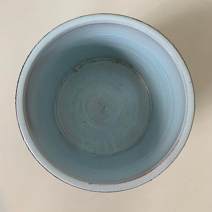Milieu du XXe siècle Grande céramique noire de Rogier Vandeweghe pour Amphora, circa 1964, Belgique. en vente