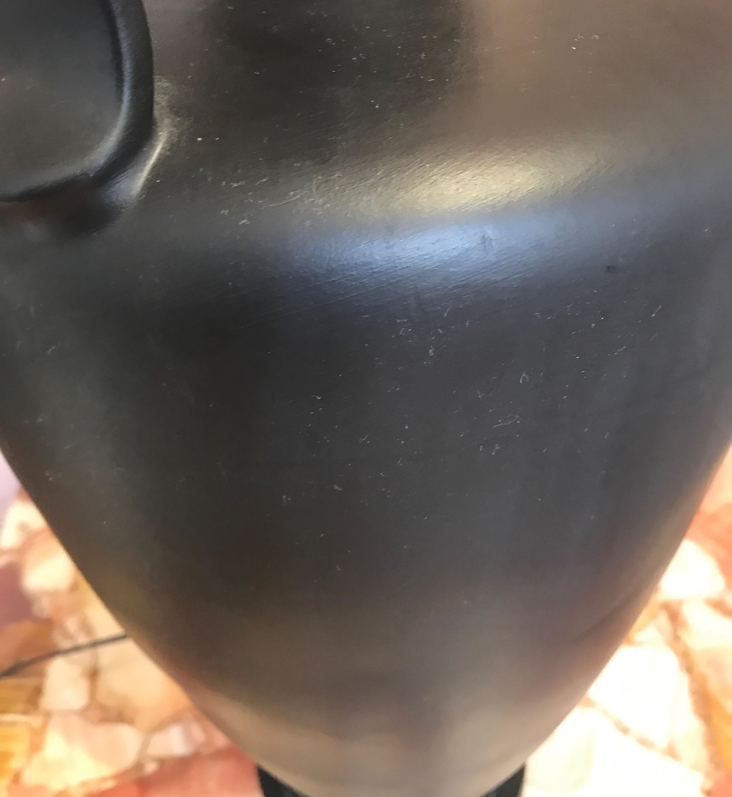 Large Black Ceramic Pitcher Form Lamp	 For Sale 10