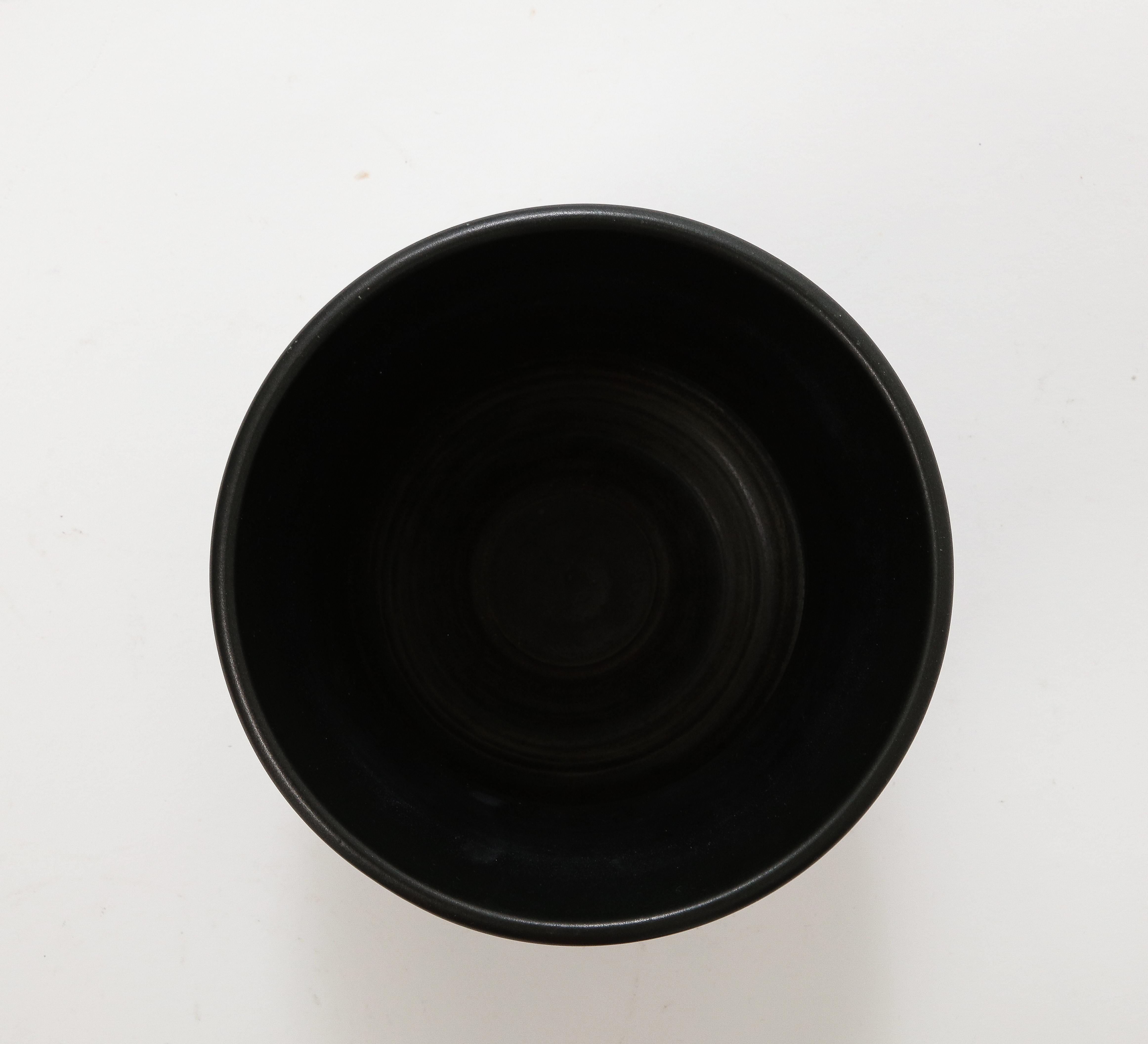 Large Black Ceramic Vase, France, c. 1960, numbered For Sale 4