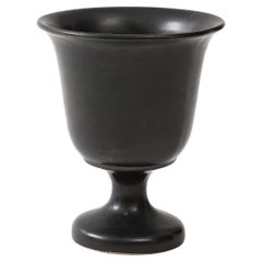 Large Black Chalice Vase, France, c, 1960 signed ‘Chambord’
