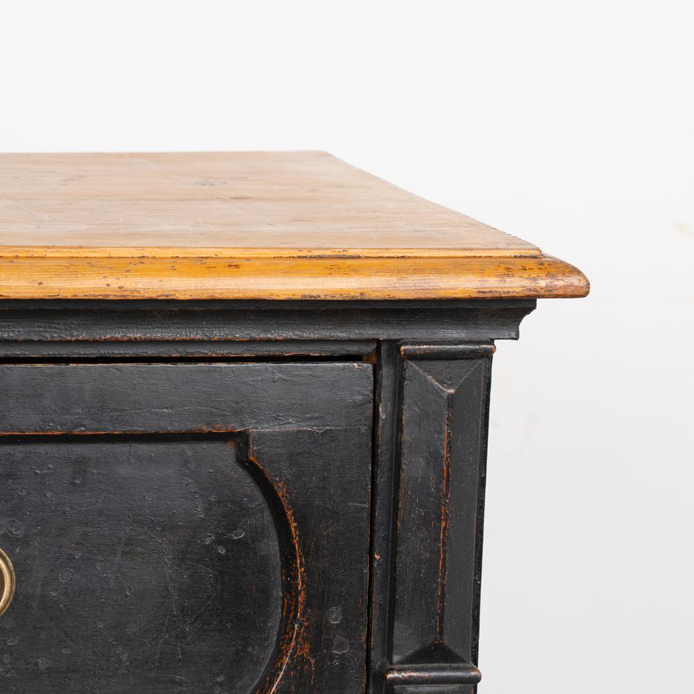 Large Black Chest of Three Drawers from Hungary, circa 1880 2