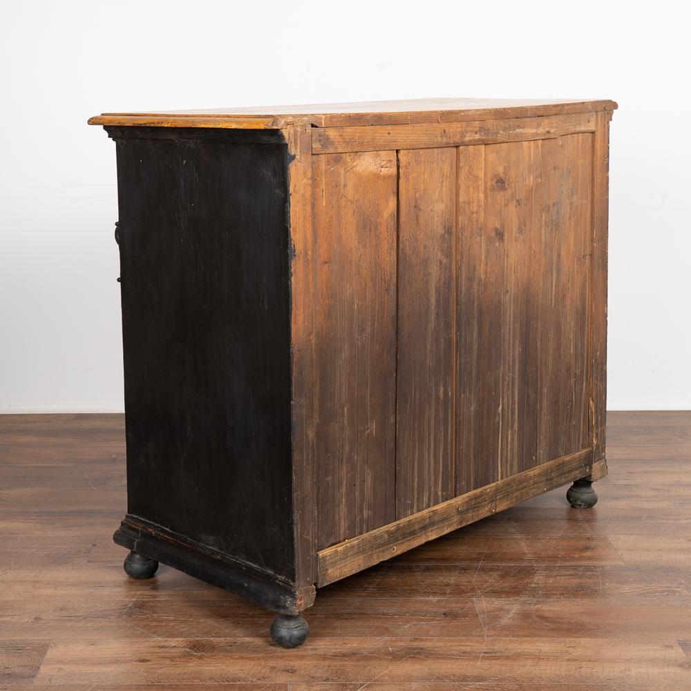 Large Black Chest of Three Drawers from Hungary, circa 1880 5