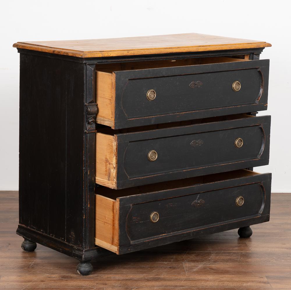 antique black chest of drawers