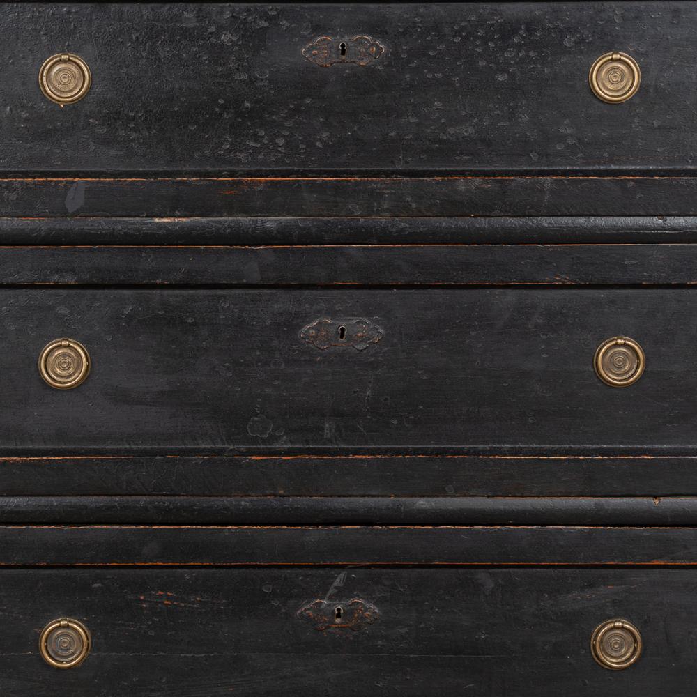 Large Black Chest of Three Drawers from Hungary, circa 1880 1