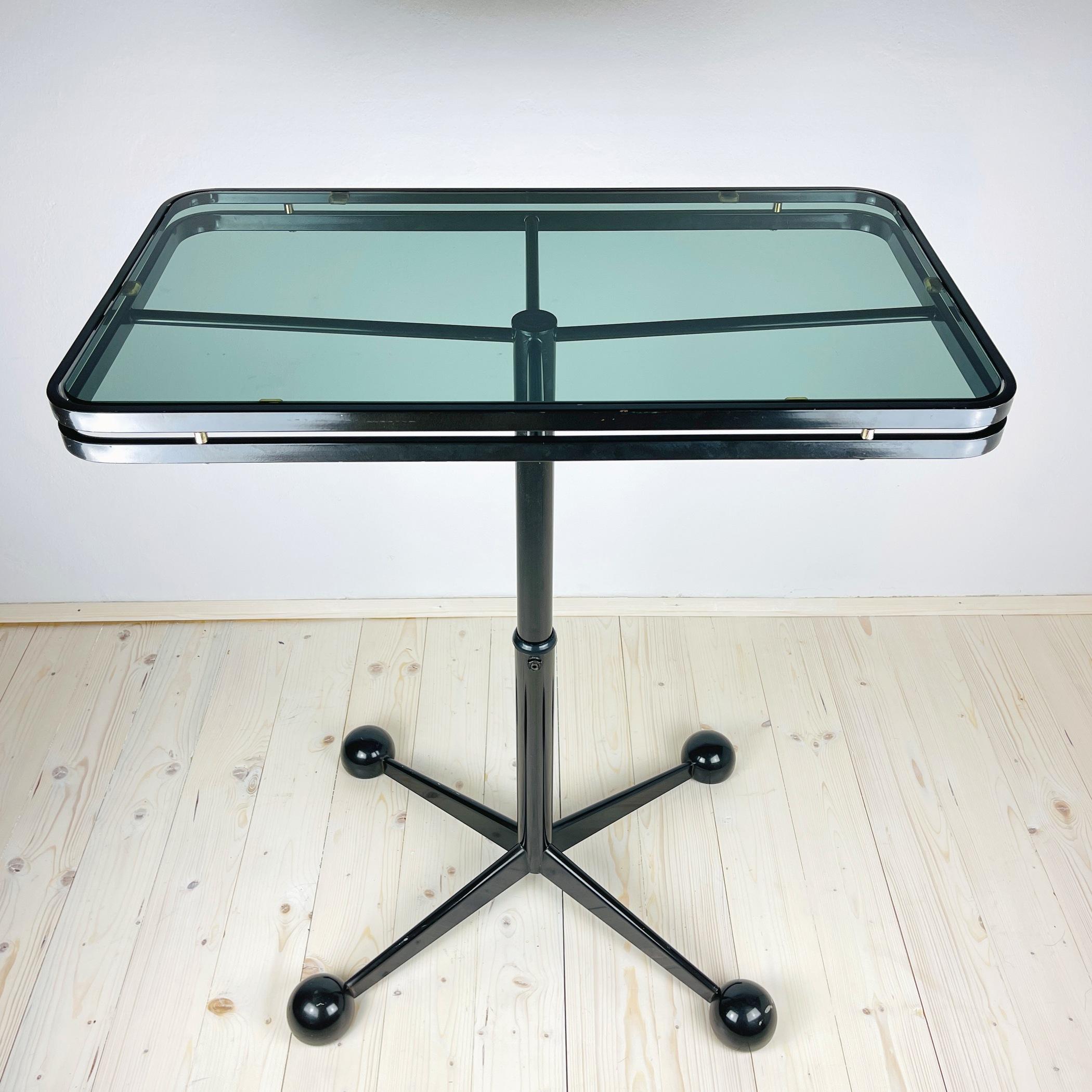 Large Black Coffee Table by Allegri Arredamenti, Italy, 1970s For Sale 3