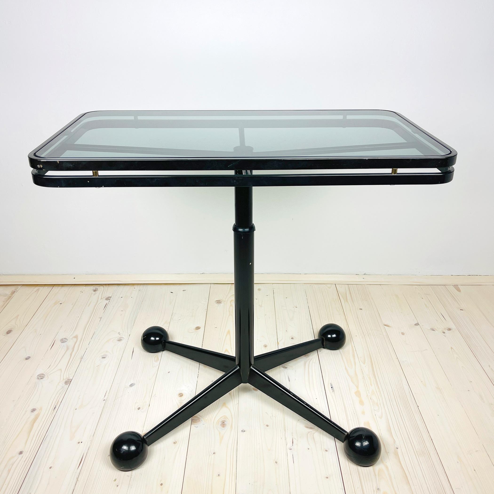 Italian Large Black Coffee Table by Allegri Arredamenti, Italy, 1970s For Sale