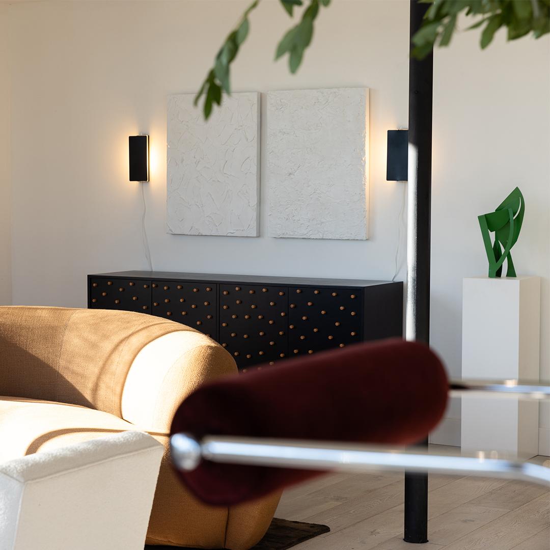 Mid-20th Century Large Black CP1 Wall Lights by Charlotte Perriand, France 1968 For Sale