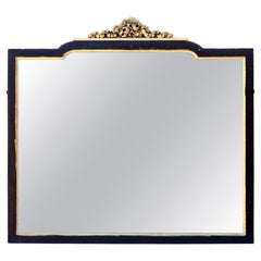 Large Black Dresser Mirror Gold Crown
