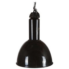 Vintage Large Black Factory, Industrial Pendant Lamp