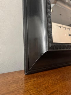 Grande specchio nero in stile fiammingo, Italia, inizio XX secolo