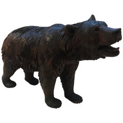 Large Black Forest Carved Bear