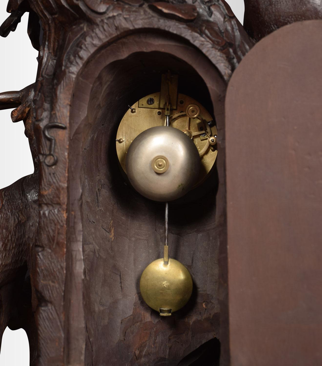 Large Black Forest Mantel Clock For Sale 4