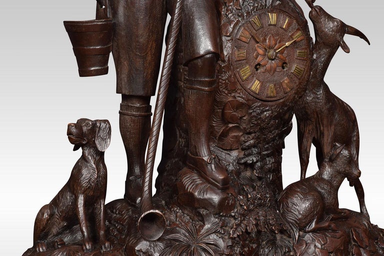 Large Black Forest Mantel Clock For Sale at 1stDibs