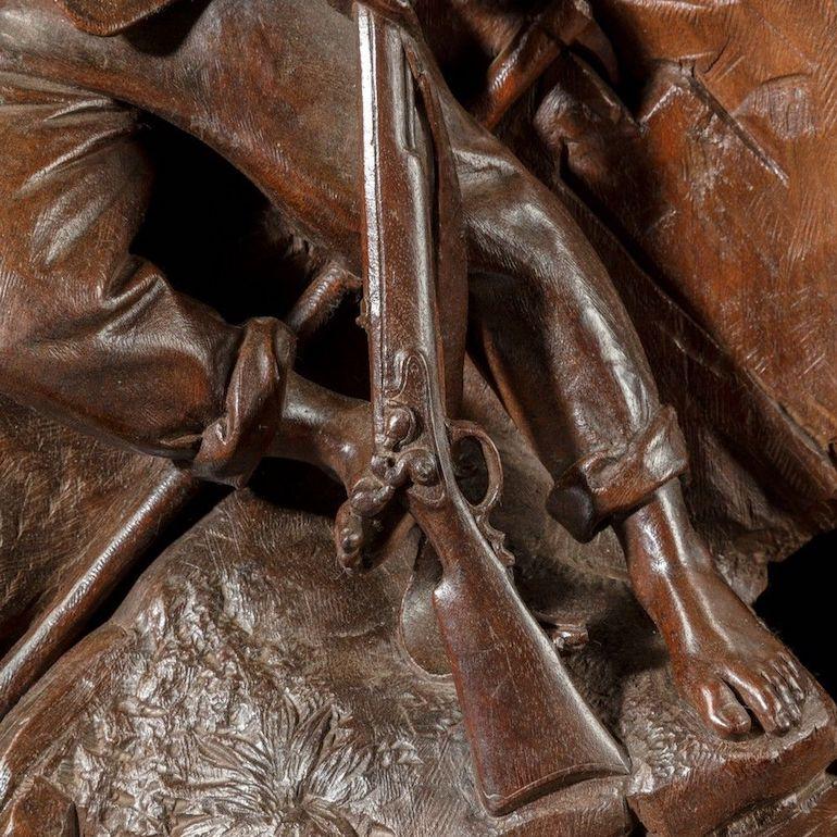 Mostra un cacciatore che viene attaccato da un'aquila mentre cerca di fare irruzione nel suo nido, attribuita a Johann Fluck.
 