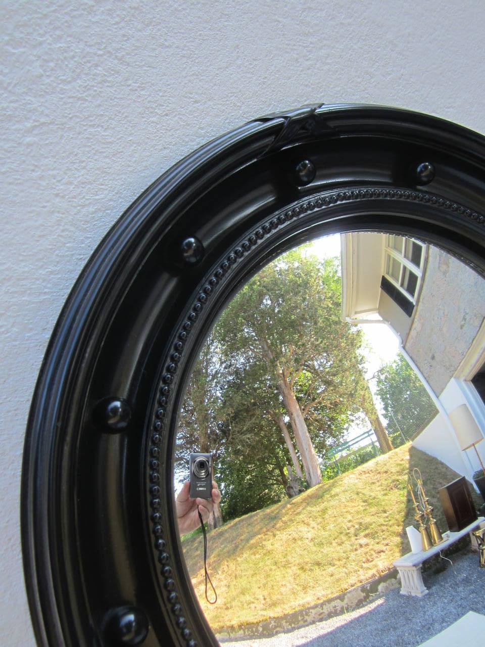 black convex mirror