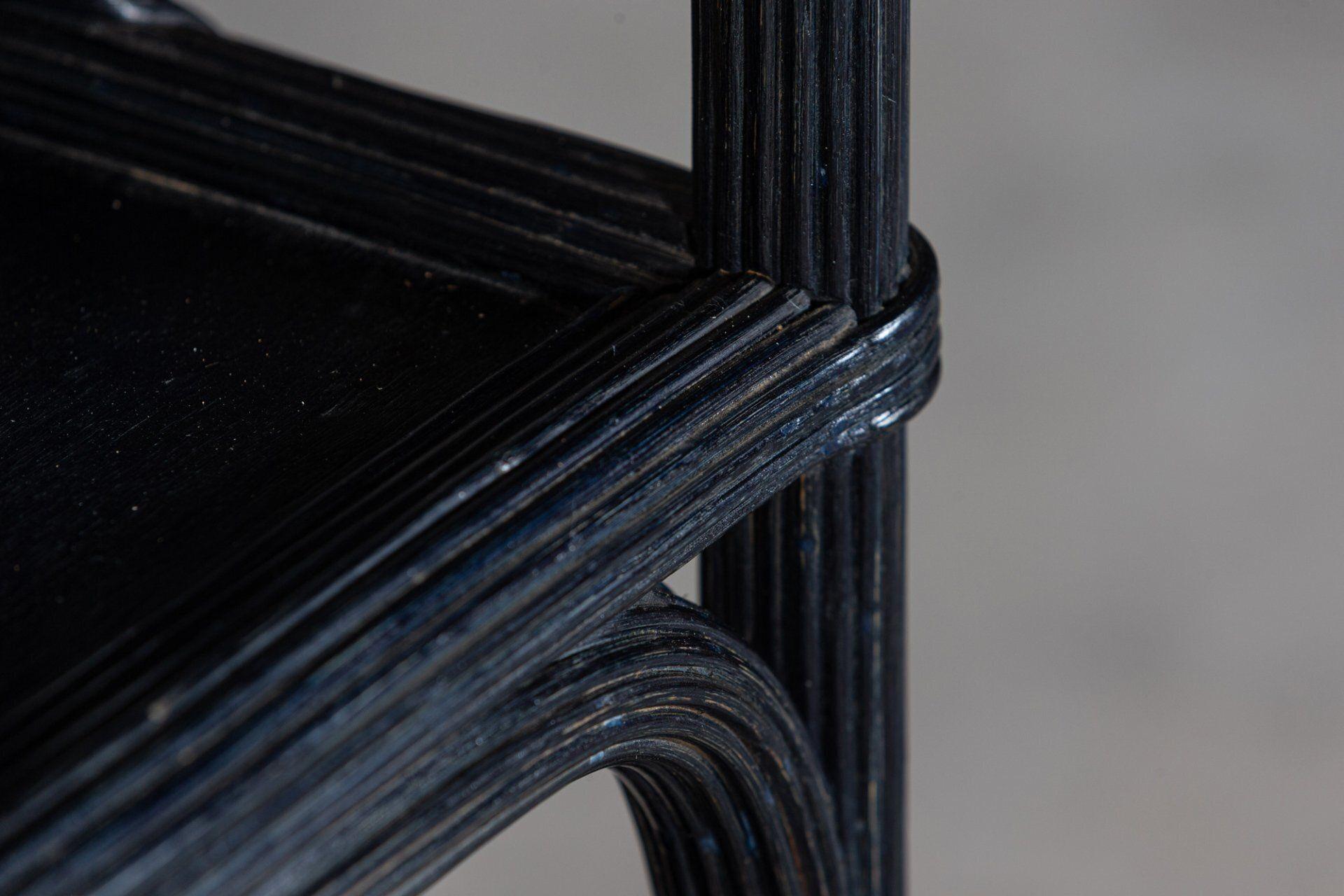 Grande étagère française noire en roseau en vente 5