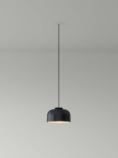 Large Black Headhat Bowl Pendant Lamp by Santa & Cole