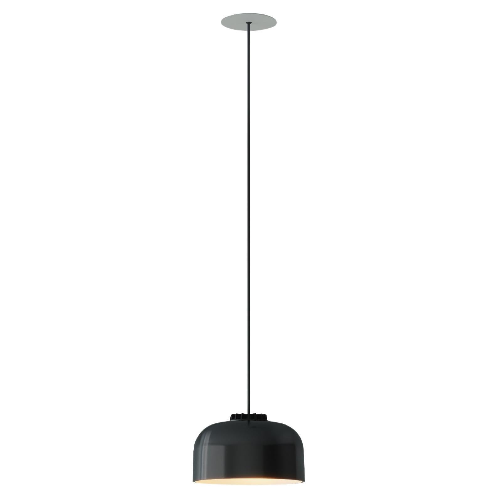 Large Black Headhat Bowl Pendant Lamp by Santa & Cole