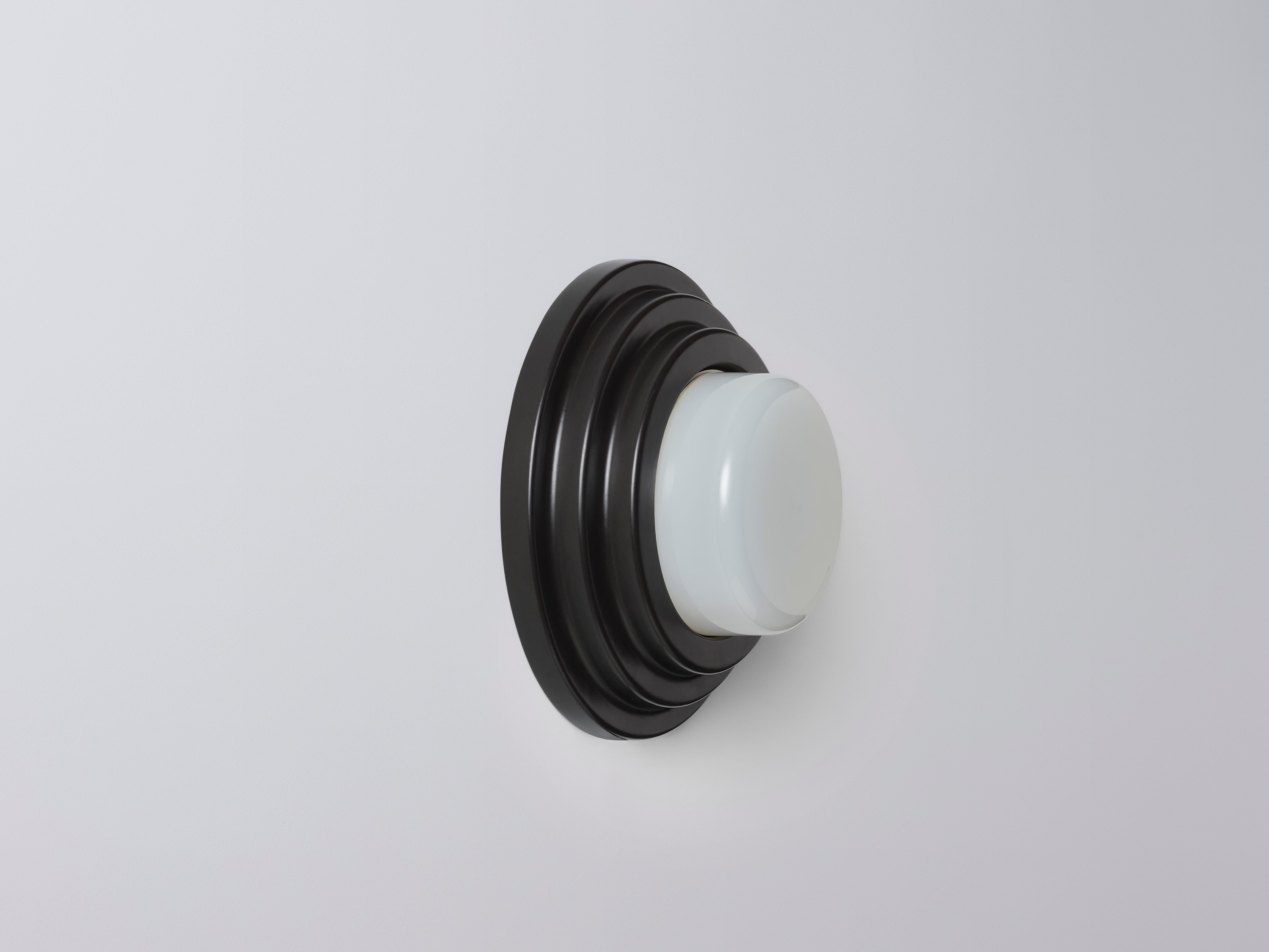 Post-Modern Large Black Honey Wall Sconce by Coco Flip For Sale