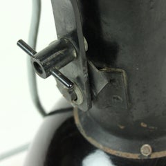 Large Black Industrial Spotlight, TYP12611, Czechoslovakia, circa 1960