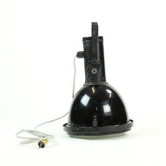 Large Black Industrial Spotlight, Typ12611, Czechoslovakia, circa 1960