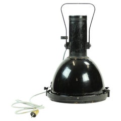 Used Large Black Industrial Spotlight, Typ12611, Czechoslovakia, circa 1960