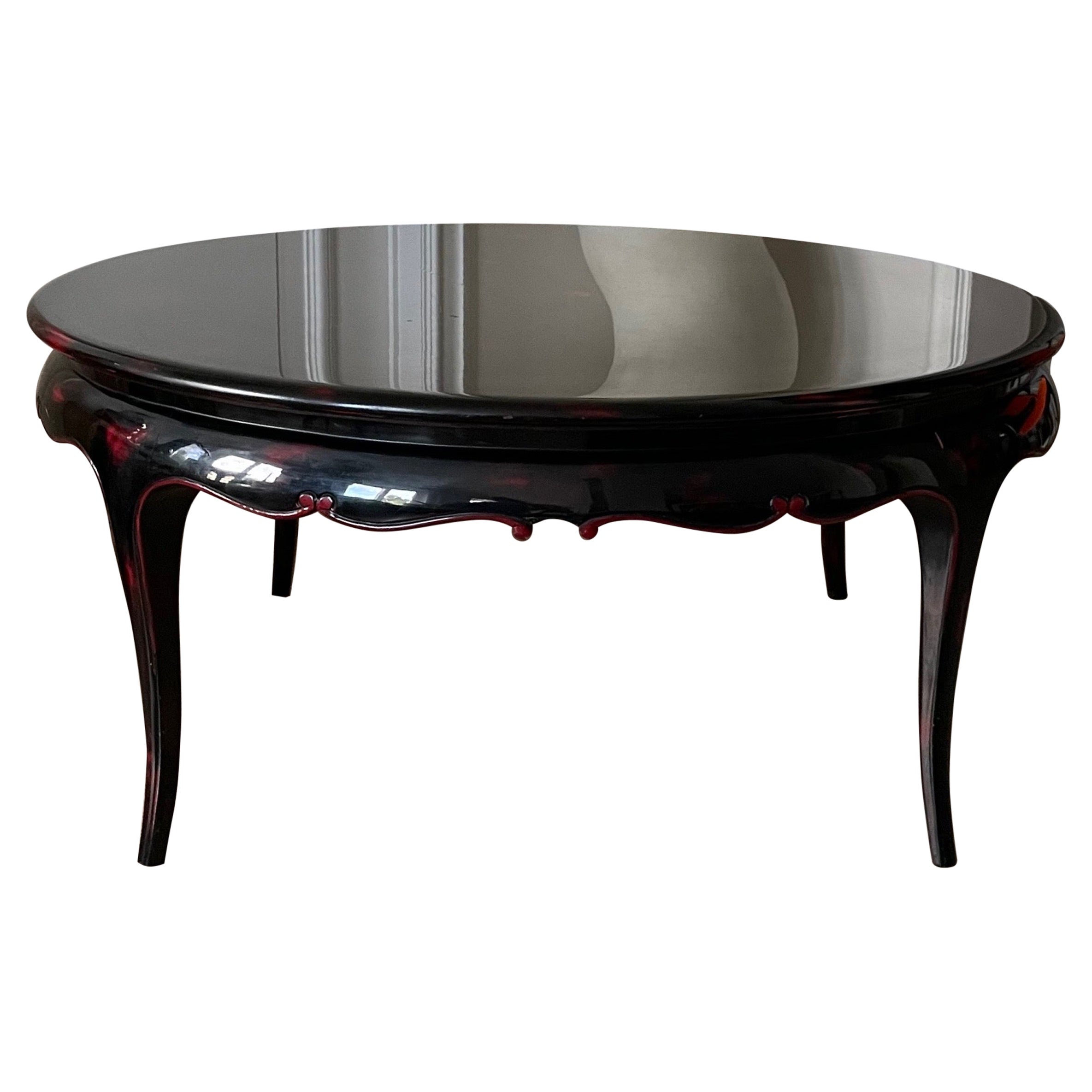 Large Black Lacquer Art Deco Chinese Inspirated by Maurice Rinck, France, 1930