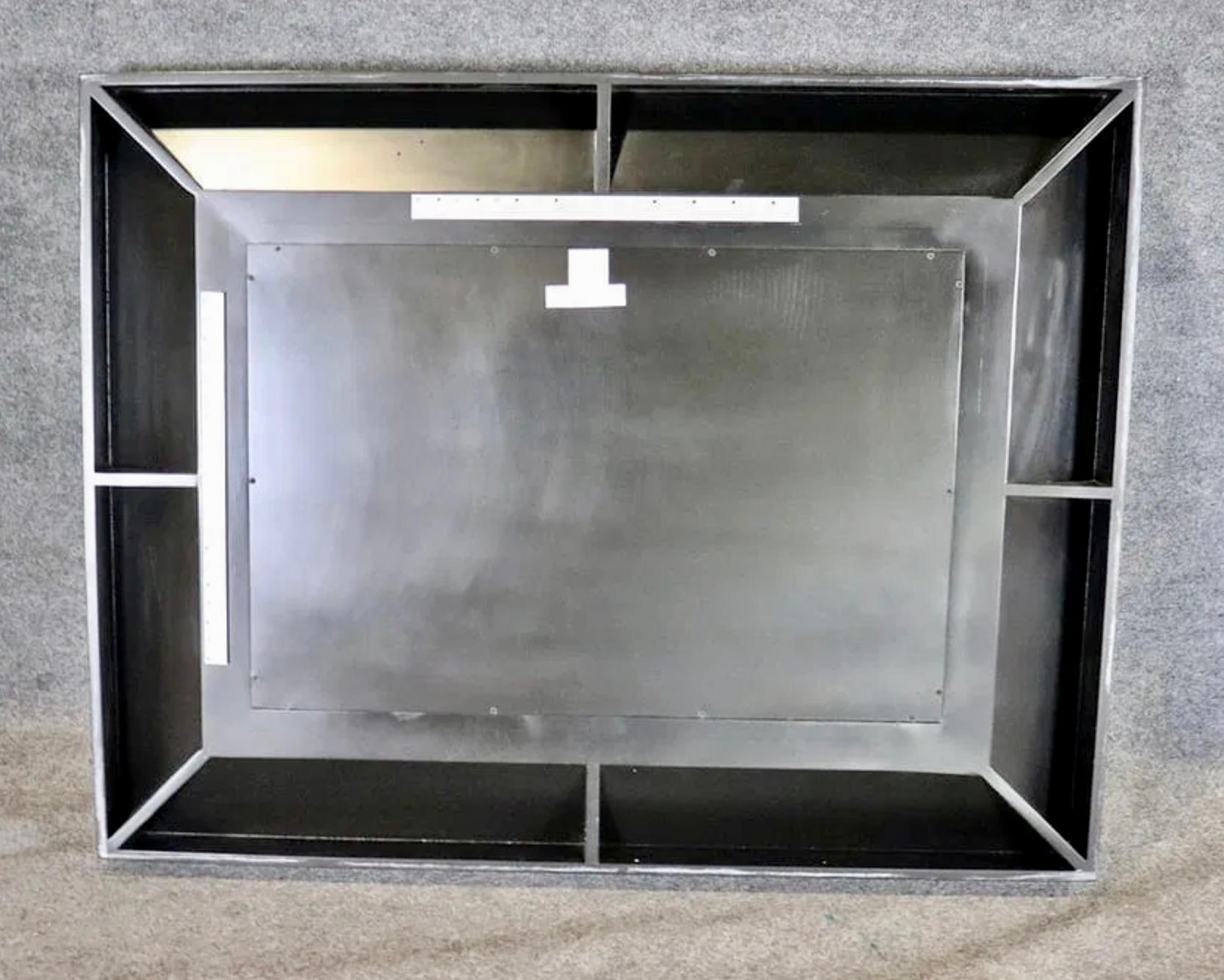 Large Black Lacquered Mirror For Sale 1