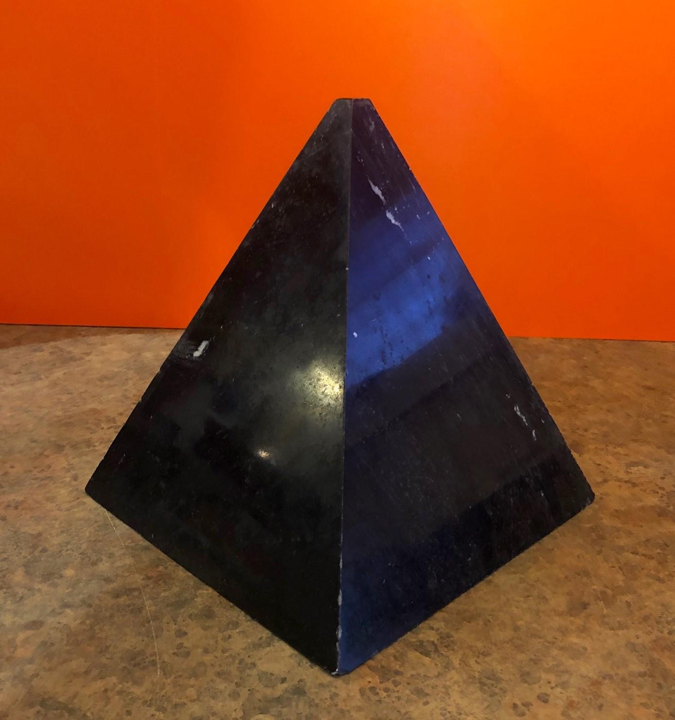 black marble pyramid