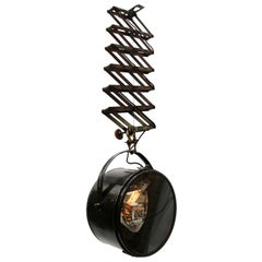 Large Black Metal Vintage Industrial Scissor Spot Light Pendant Lamp