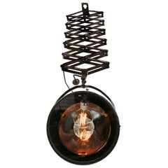 Large Black Metal Vintage Industrial Scissor Spot Light Pendant Lamps