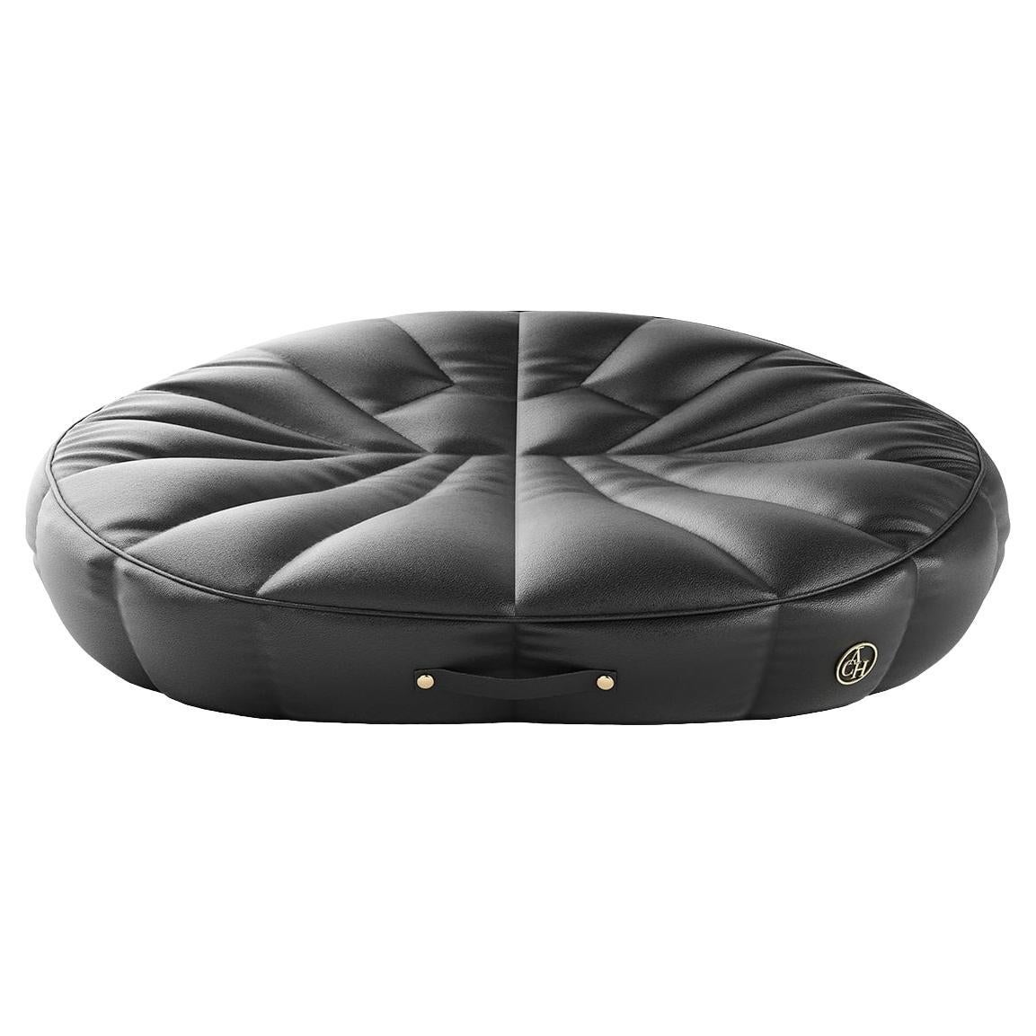 Large Black Modern Pet Bed, Vegan Leather Trendy Sofa for Dogs & Cats '2 Sizes' For Sale