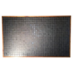 Großer schwarzer mosaik-keramik-fliesen-couchtisch by Gordon  & Jane Martz