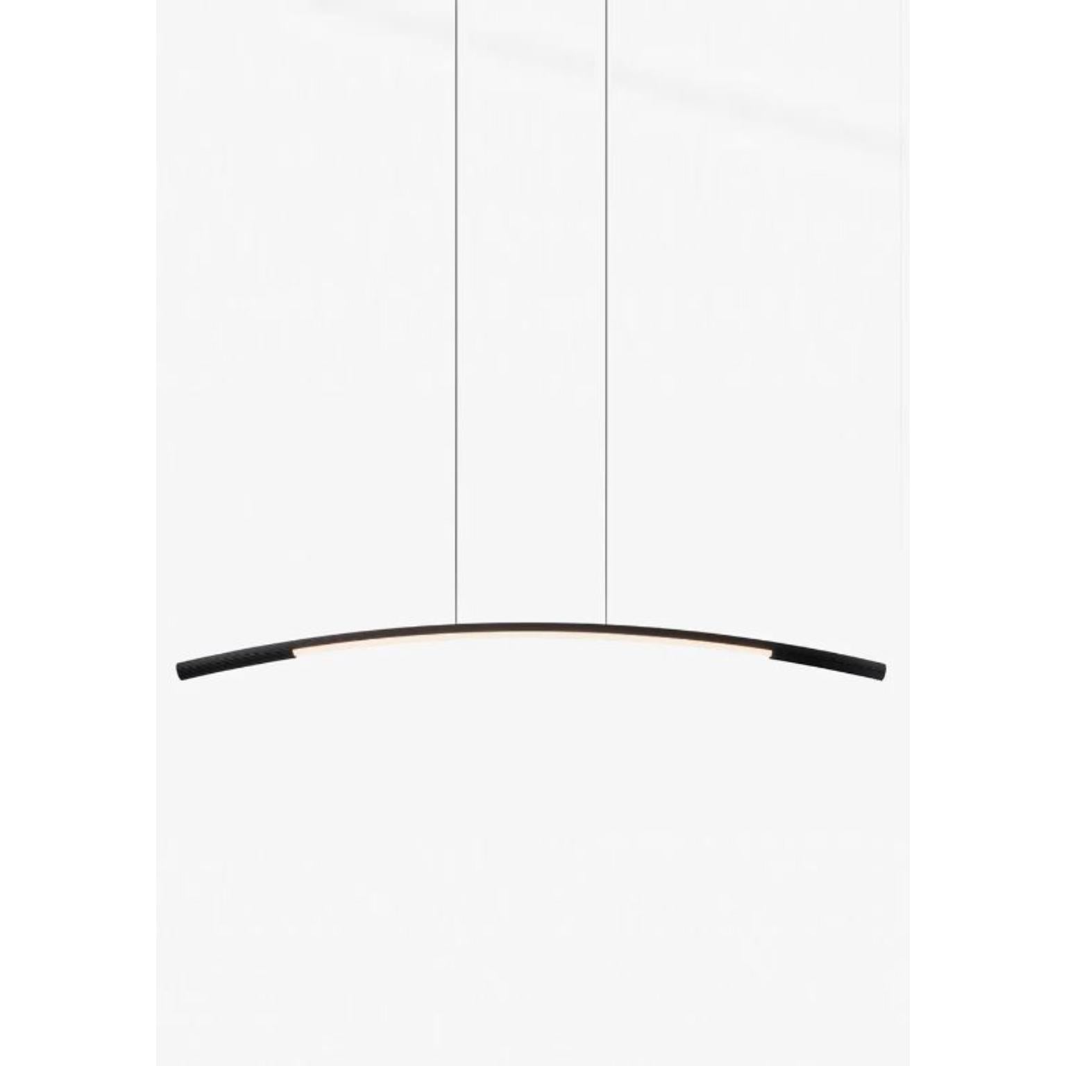 Large Black Palo Pendant Lamp by Wentz
Dimensions: D 5 x W 185 x H 16 cm
Materials: Aluminum, Acrylic.


WEIGHT: 4kg / 8,8 lbs
Colors: Black, Aluminum
LIGHT SOURCE: Built-in LED. 14W. 1680lm. 2700K. 90 CRI.
DIMMING No.
VOLTAGE: 100-240V
CABLE: 150cm