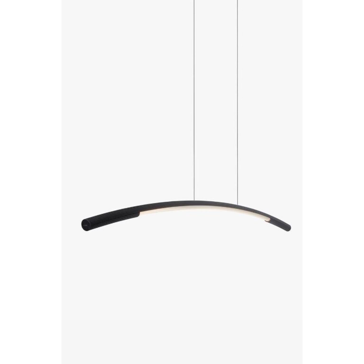 Postmoderne Grande lampe suspendue Palo noire de WENTZ en vente