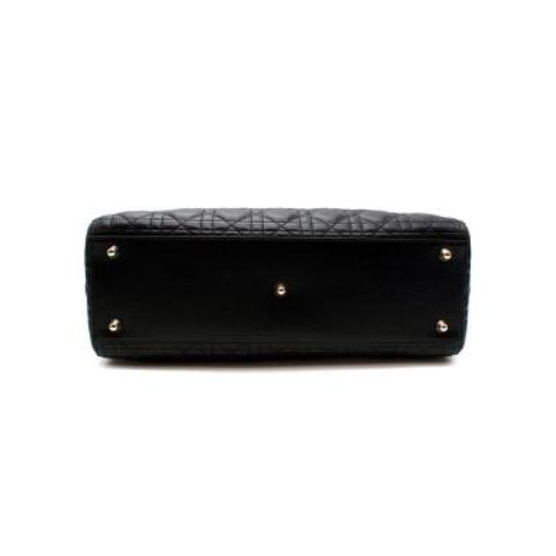 Large Black Quilted Lady Dior Bag In Good Condition For Sale In London, GB