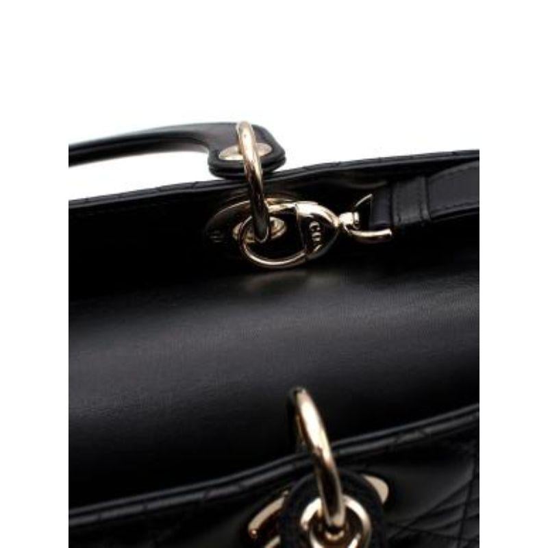 Large Black Quilted Lady Dior Bag For Sale 1