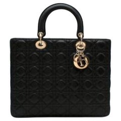 Large Black Quilted Lady Dior Bag
