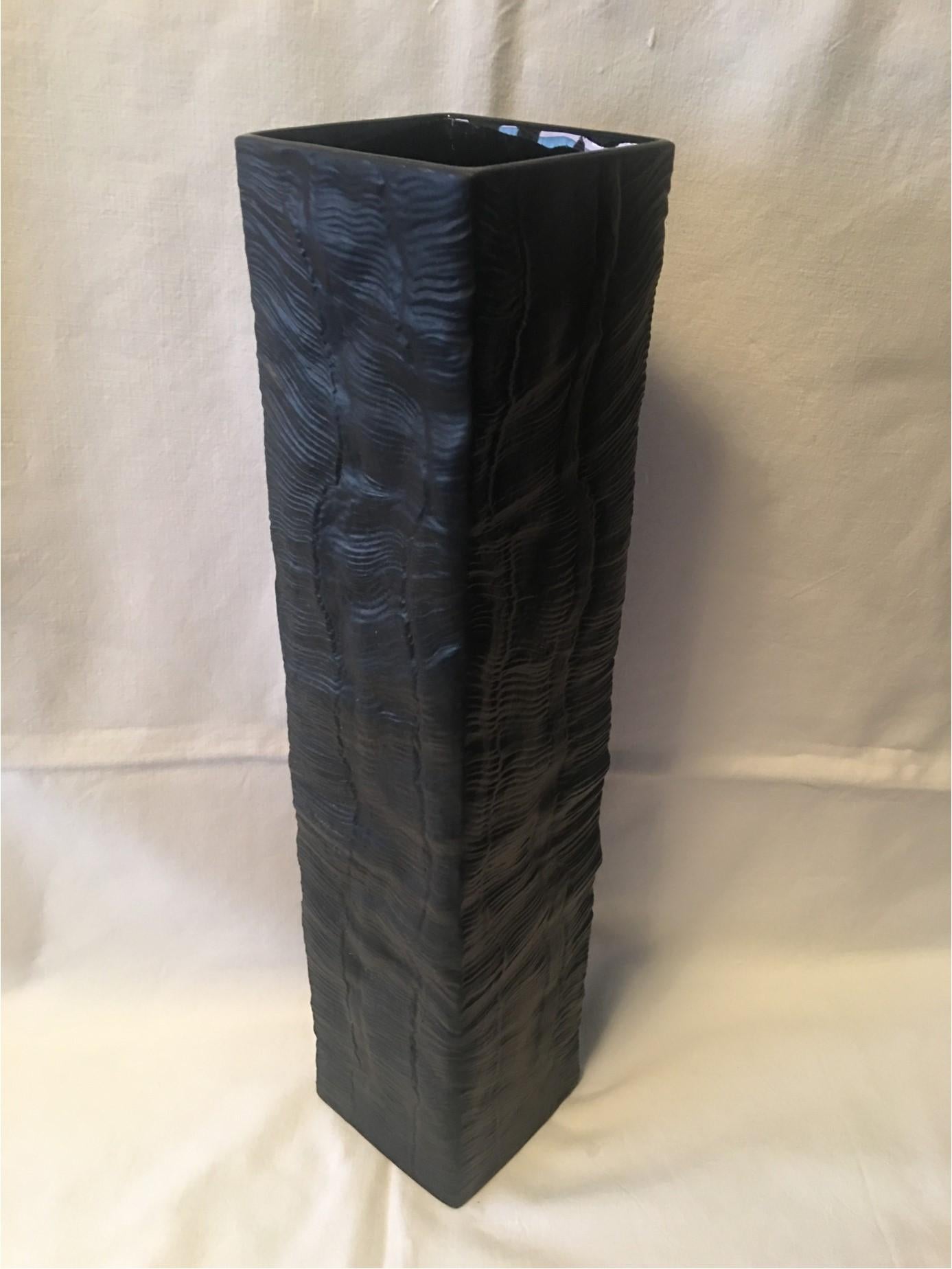 German Large Black Rosenthal Studio Line Vase by Martin Freyer For Sale