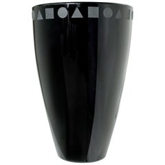 Large Black Sengai Vase by Ward Bennett