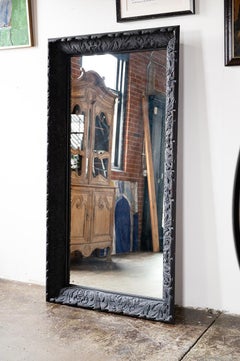 Large Black Shou Sugi Bahn Mirror
